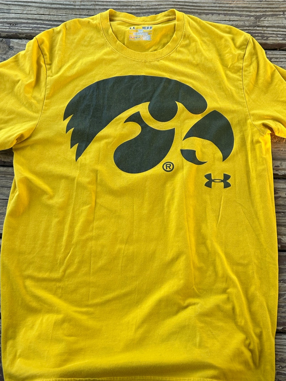 Under Armour Yellow and Black HeatGear Athletic Tee